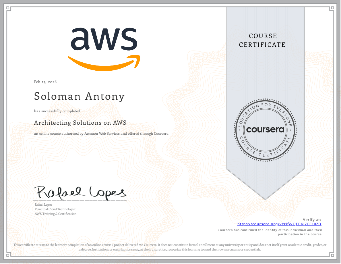 Architecting Solutions on AWS